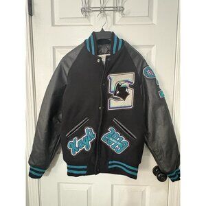 2019 Varsity Varsity Letterman Jacket 2019 Size XS Black & Teal, Tennis Skyhawks